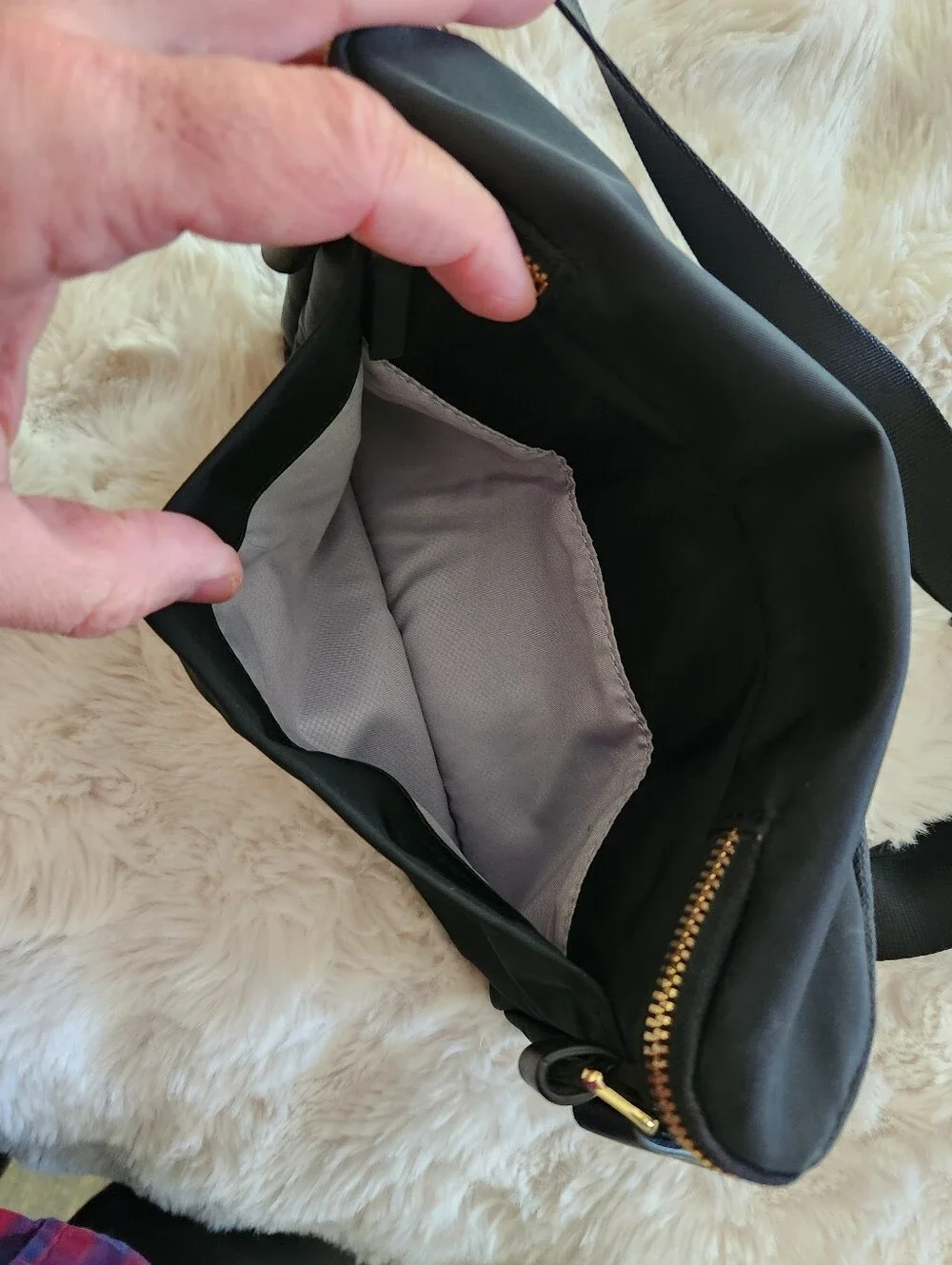 Tumi Black Cross Body Bag with Gold Hardware - Picture 2 of 6